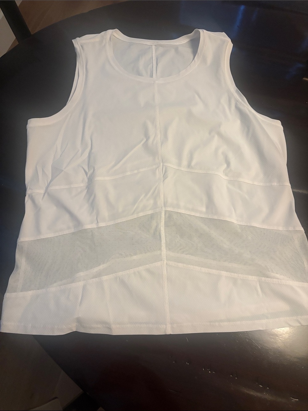 lululemon athletica White Mesh-Panel Tank Top